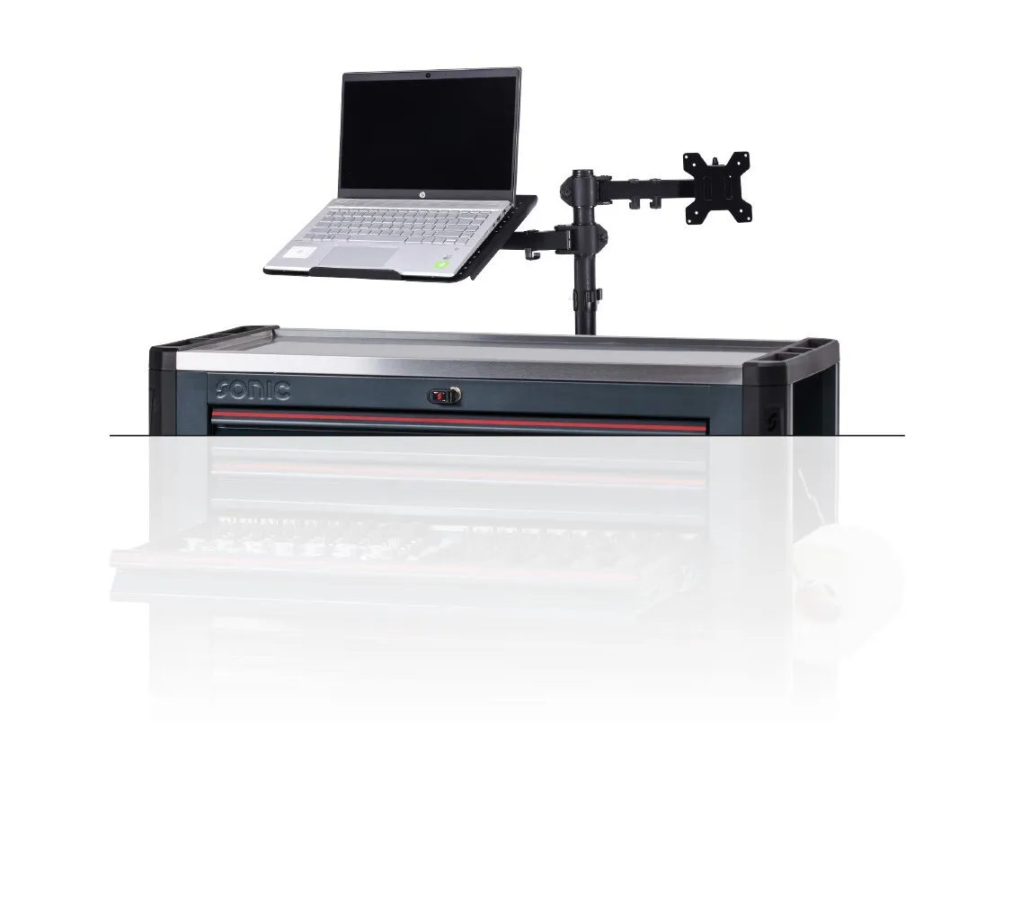 Monitor und Laptophalter NEXT Werkstattwagen – Produktbild