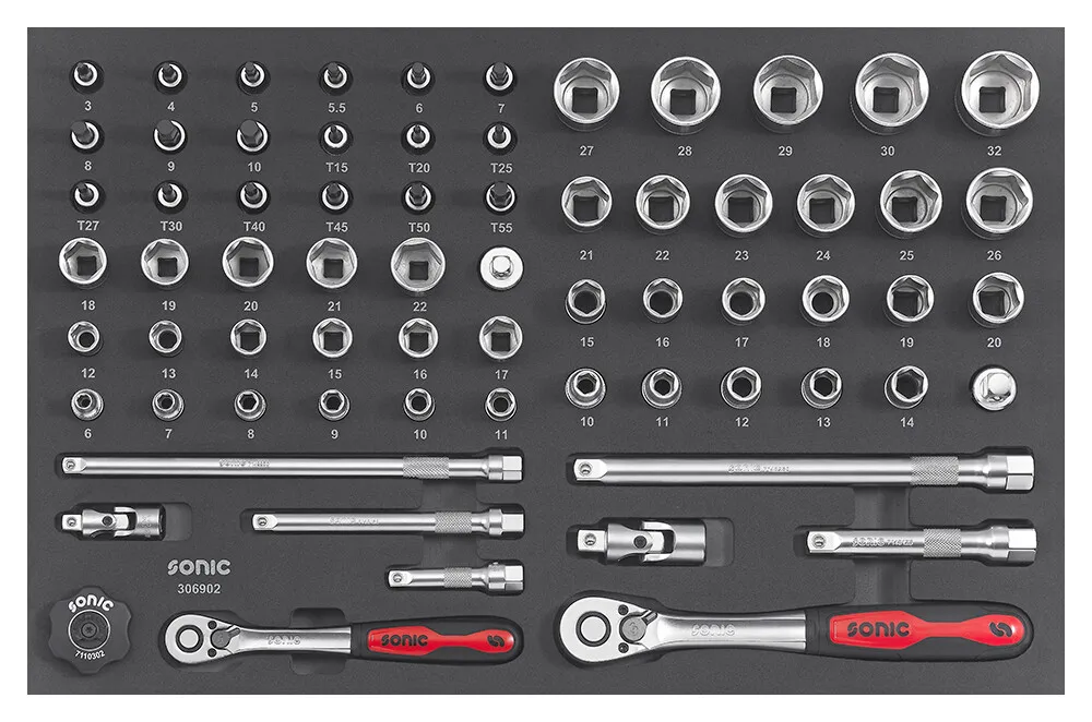 Kombinationssatz 3/8" und 1/2" SFS-M 69-tlg. – Produktbild