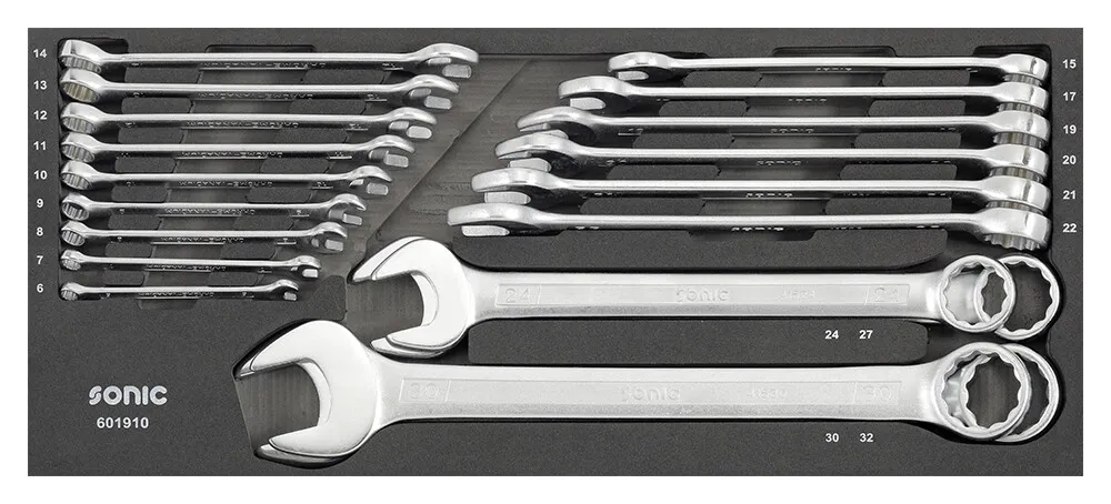 Kombinationssatz 1/4" und 3/8" SFS-XS 19-tlg. – Produktbild
