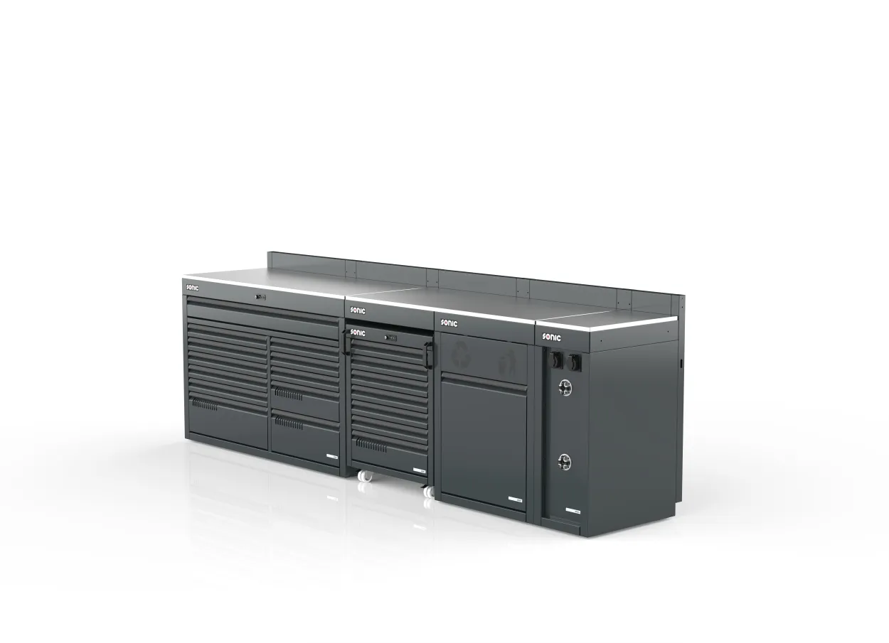 MSS+ Schrankwand halb hoch 3340mm – Produktbild