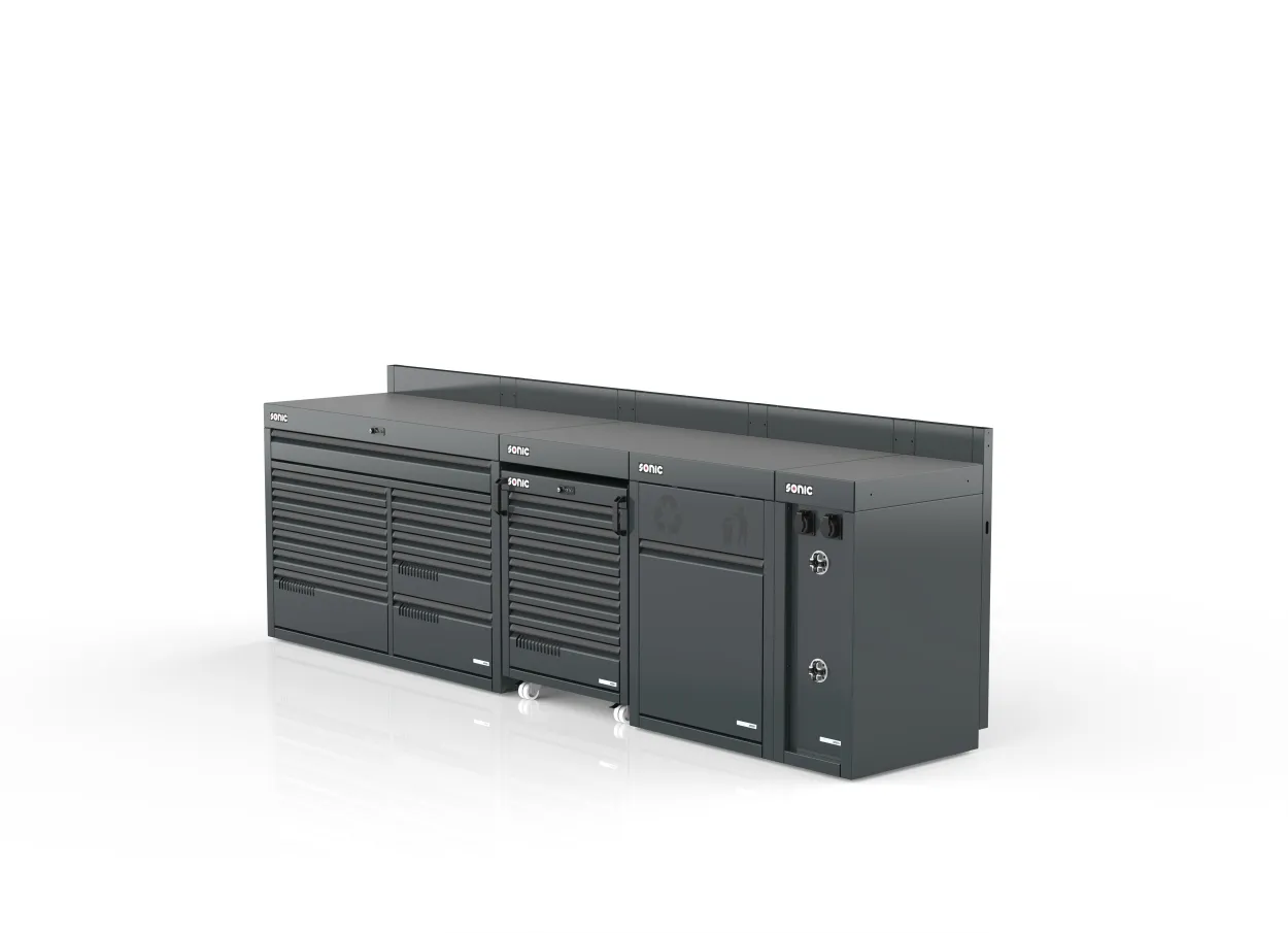 MSS+ Schrankwand halb hoch 3340mm – Produktbild
