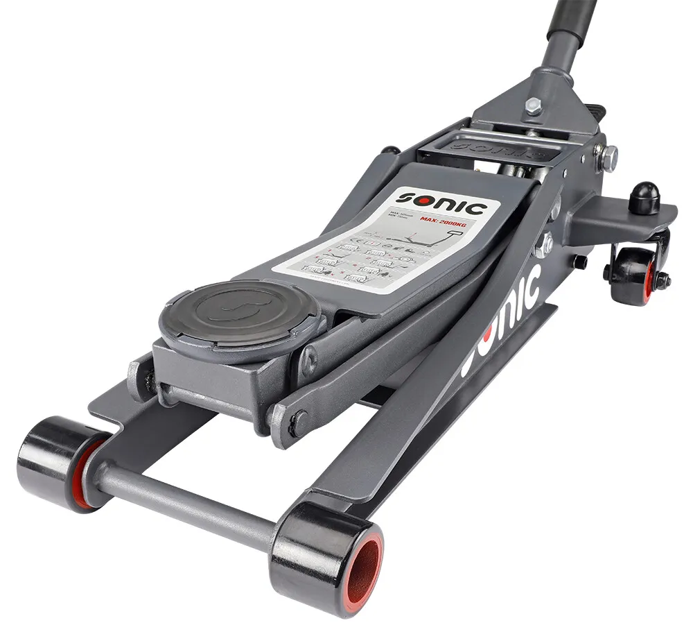 Wagenheber flache Ausführung 3t – floor jack Vorderansicht caster