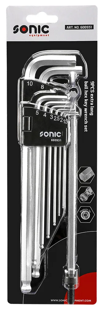 Innensechskantschlüsselsatz magnetisch extra lang 9-tlg. – packig 20200708
