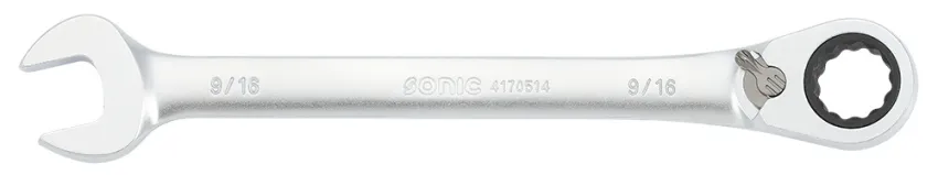 Ring-Gabelschlüssel mit Ratsche gekröpft 12-kant 3/8" – Produktbild