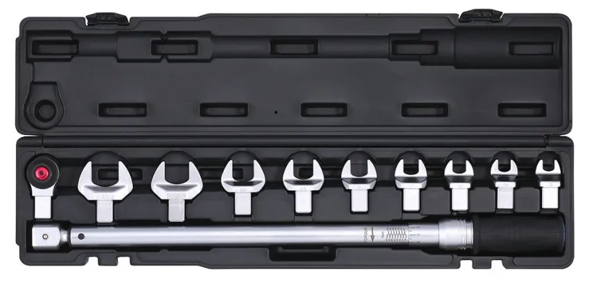 1/2" Drehmomentschlüsselsatz Wechselköpfe 68-340Nm 11-tlg. – Produktbild