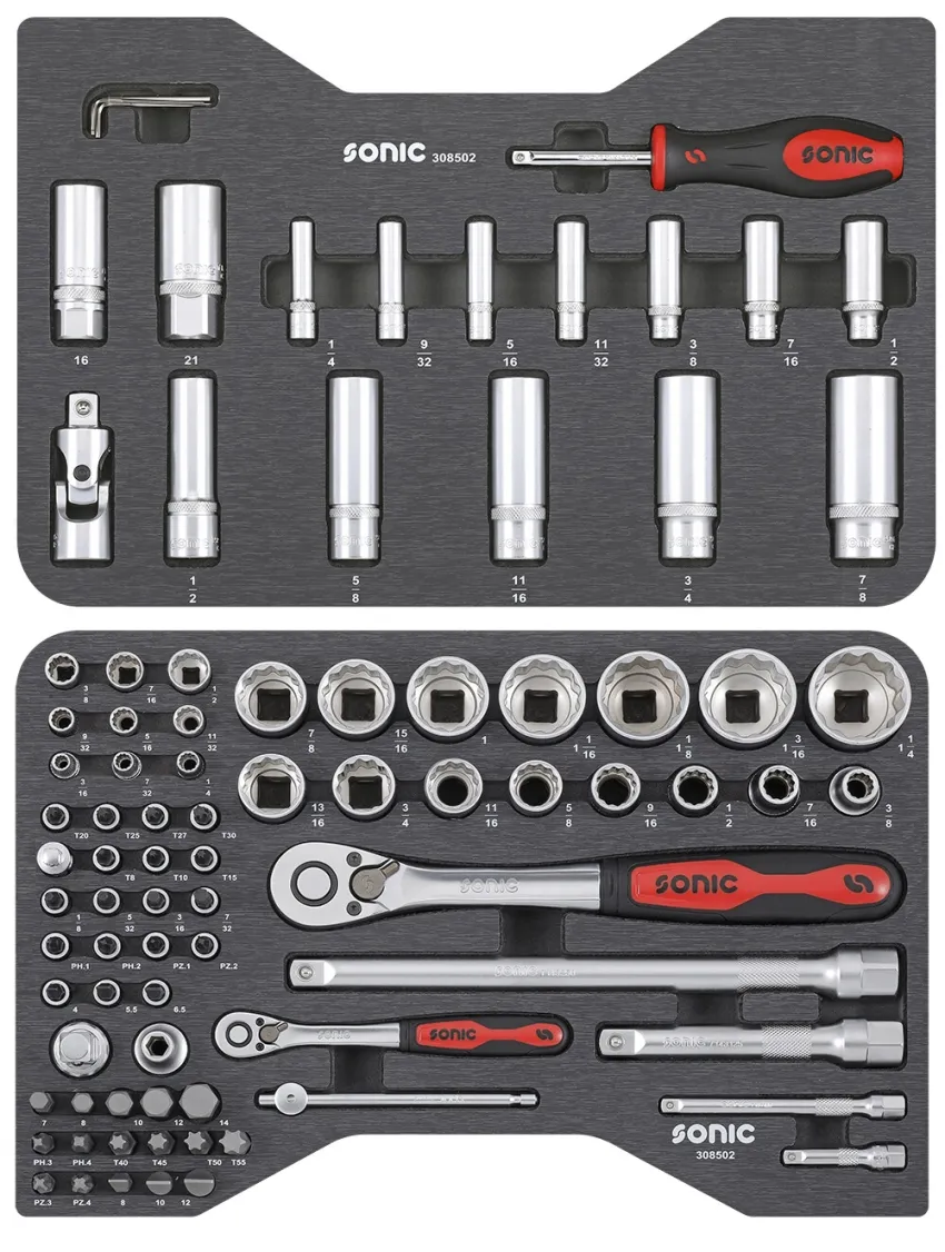 BMCS Stecknuss-Satz 1/4" und 1/2" SAE 85-tlg. – sfs v3 20191112