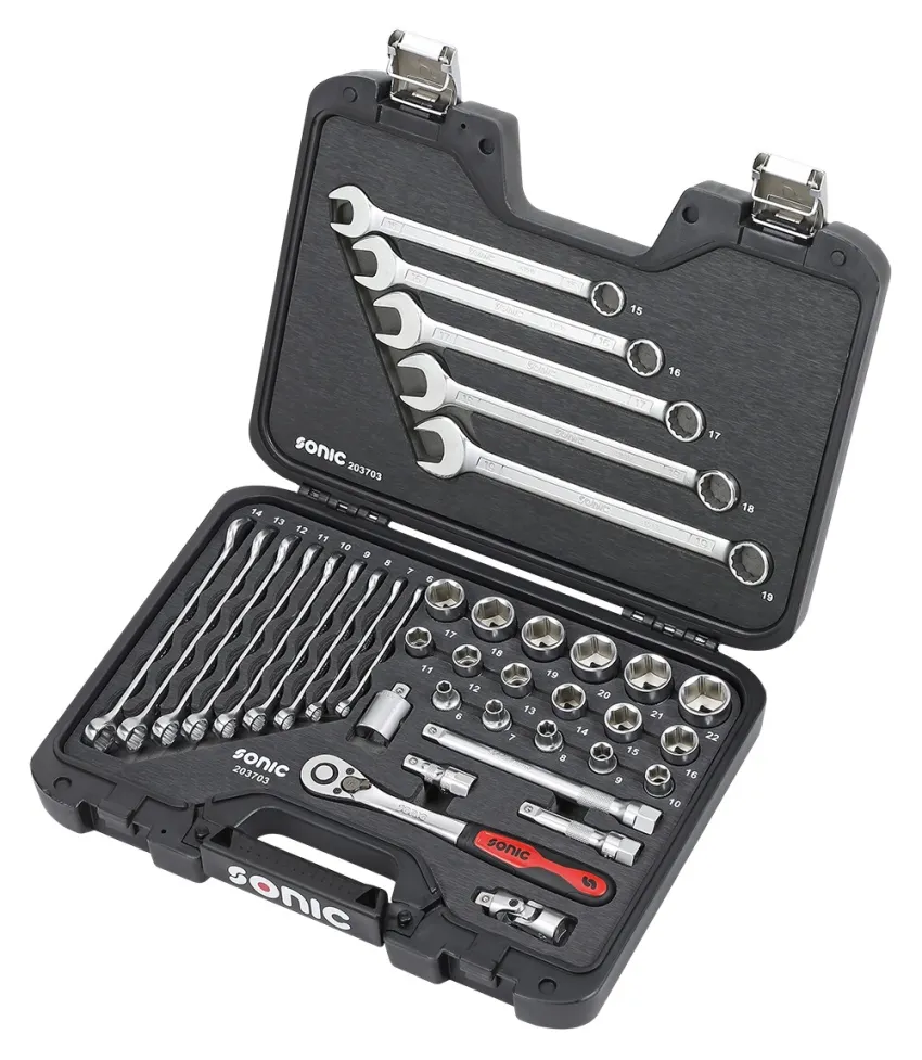 BMCS Stecknuss- und Schlüssel-Satz 3/8" 37-tlg. – linke Seite v2 20191112
