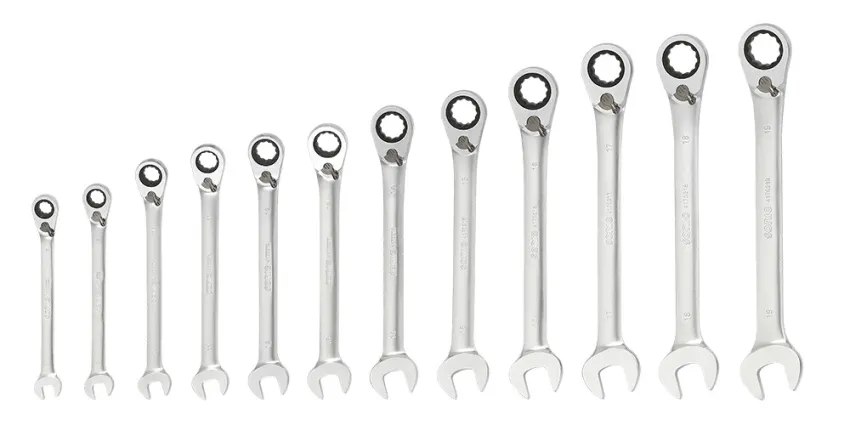 Umschalt Ring-Gabelschlüssel Ratschensatz 12-kant 12-tlg. – parts