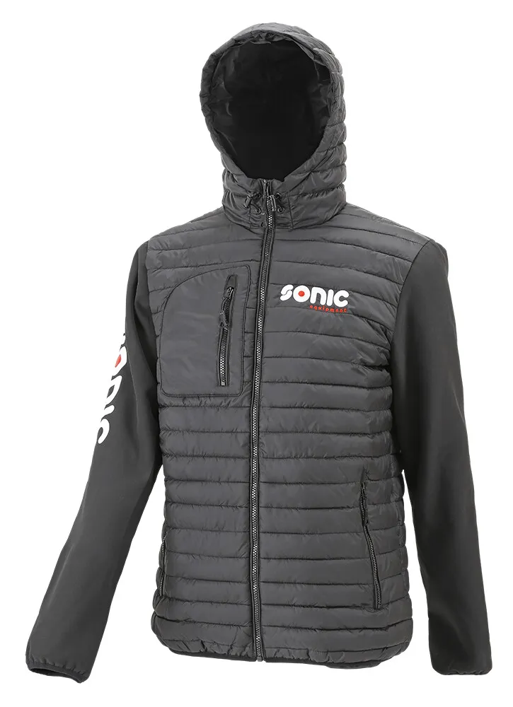 Crossover Jacke mit Kapuze L – linke Seite