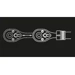 Verlängerbare Ratsche 3/8" 72 Zähne – extendable