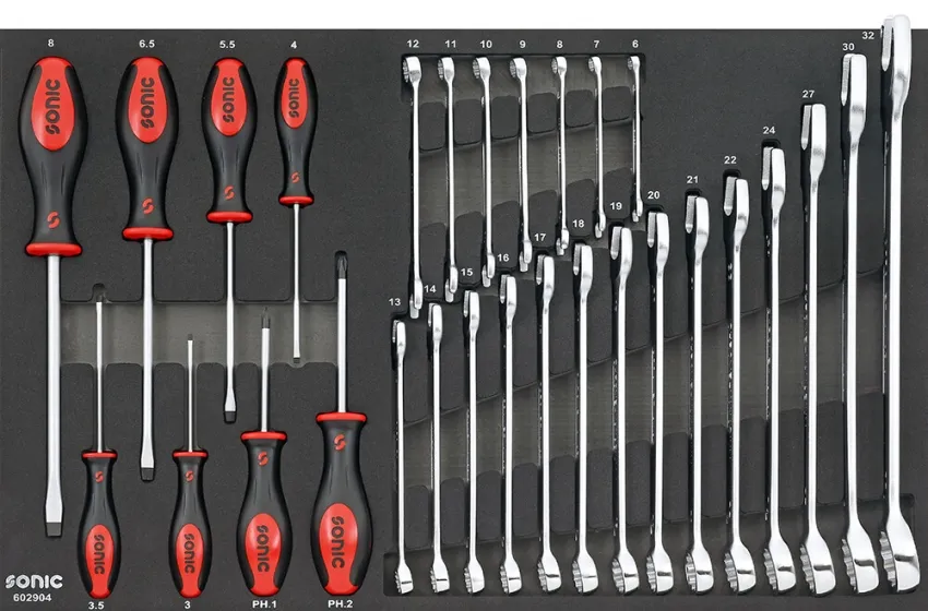 Schraubendreher und Schraubenschlüsselsatz SFS-M 29-tlg. – Produktbild