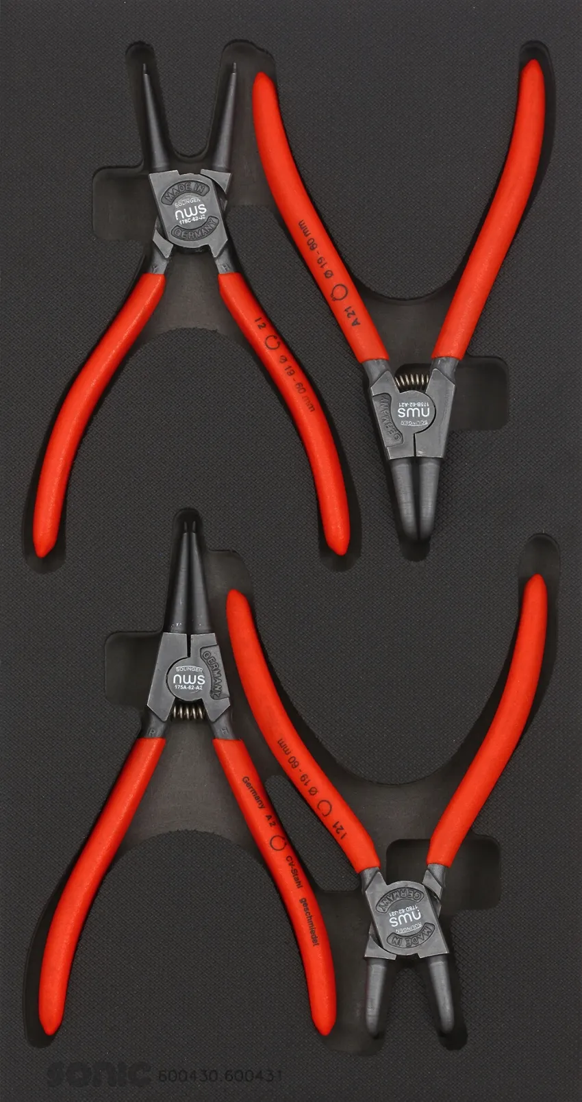 Sicherungsringzangensatz SFS-S 4-tlg. – Produktbild