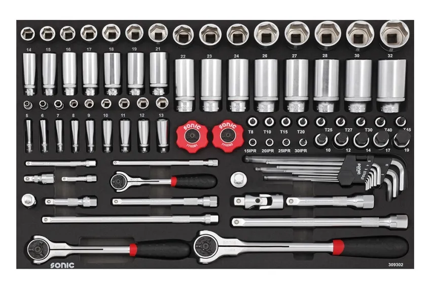 Nusssatz 1/4", 3/8" und 1/2" SFS-M 93-tlg. – Produktbild