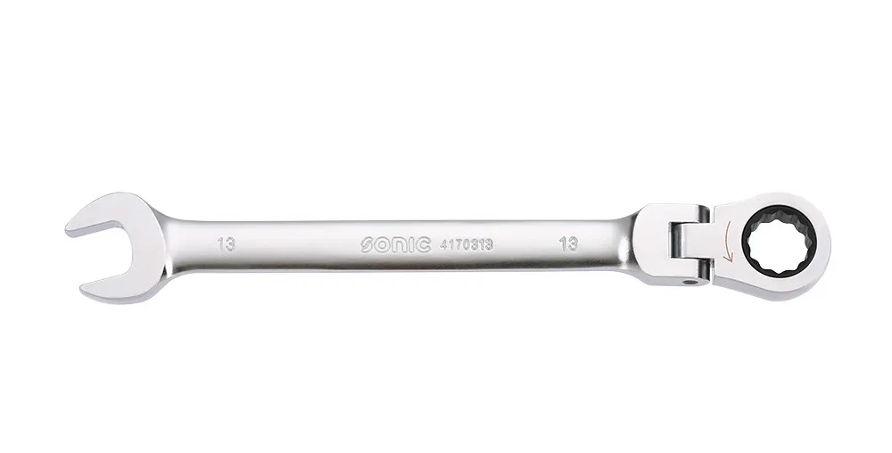 Flexibler Ring-Gabelschlüssel mit Ratsche 12-kant 10mm – Produktbild