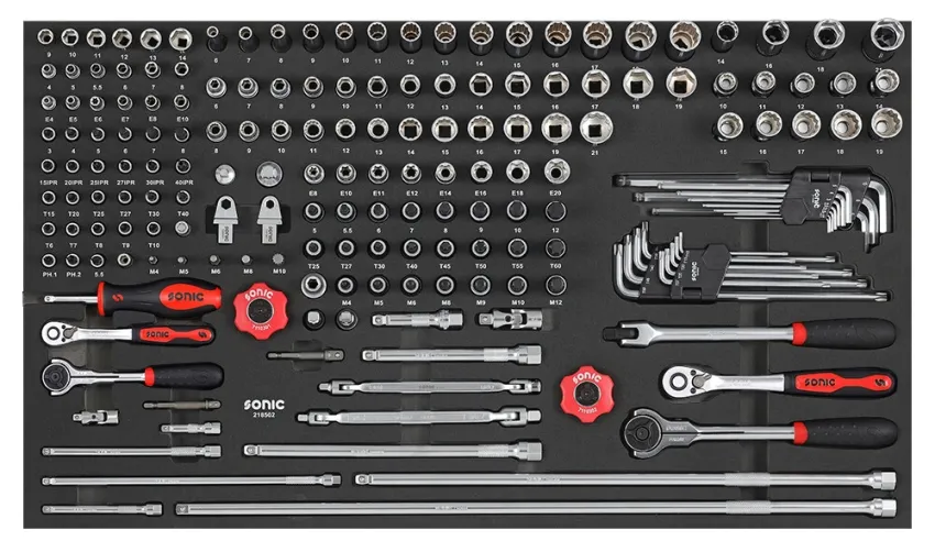 Nuss Kombinationssatz 1/4" und 3/8" SFS-L 185-tlg. – v3 20191112