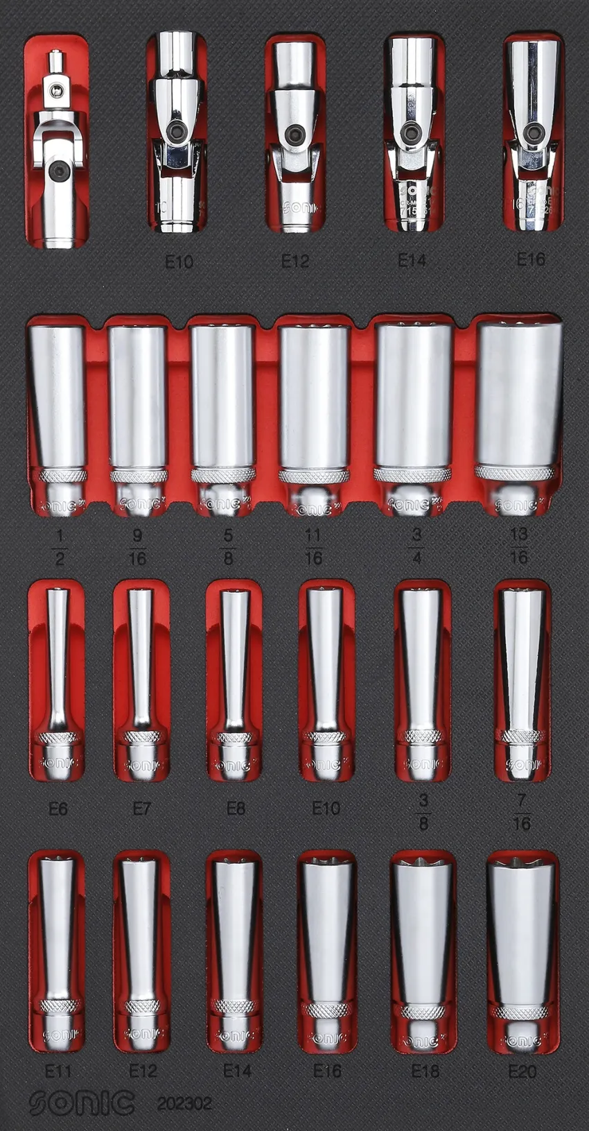 Nusssatz lang 3/8" SFS-S 23-tlg. – Produktbild