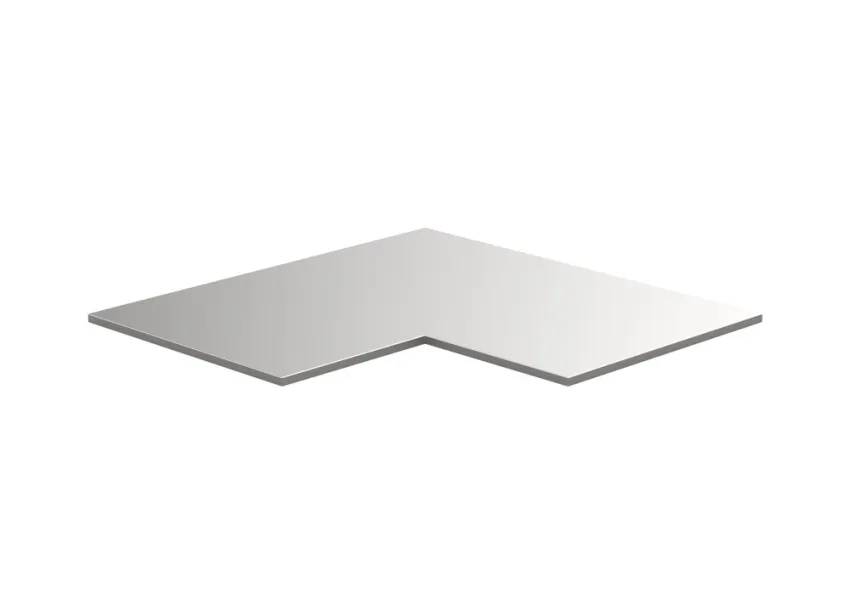 MSS+ Edelstahlarbeitsplatte Eckschrank 1060x1060x20mm – 01
