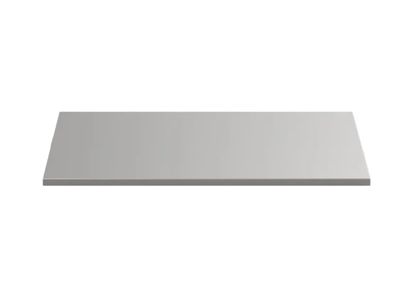 MSS+ Edelstahlarbeitsplatte fahrbarer Schrank 870x660x20mm – 00