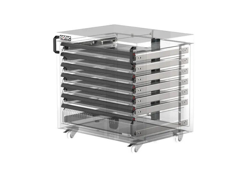 MSS+ fahrbarer Schrank mit 7 Schubladen extra tief 870mm – xray