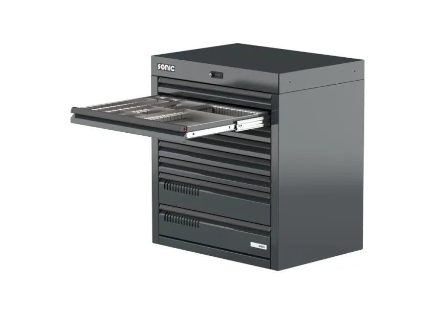 MSS+ Schubladenschrank mit 8 Schubladen 890mm – 07 dd geöffnet
