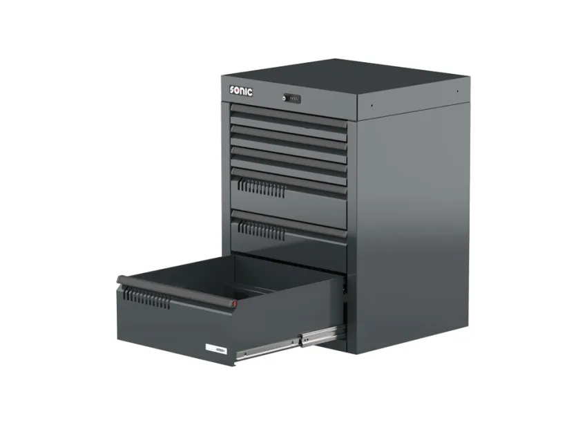 MSS+ Schubladenschrank mit 6 Schubladen 720mm – 07 pd geöffnet