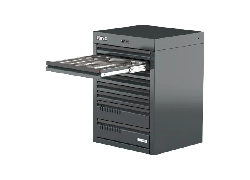 MSS+ Schubladenschrank mit 8 Schubladen 720mm – 07 dd geöffnet