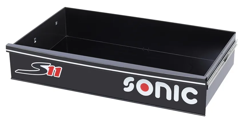 S11 große Schublade , schwarz, L750 x B435 x H140mm – Produktbild