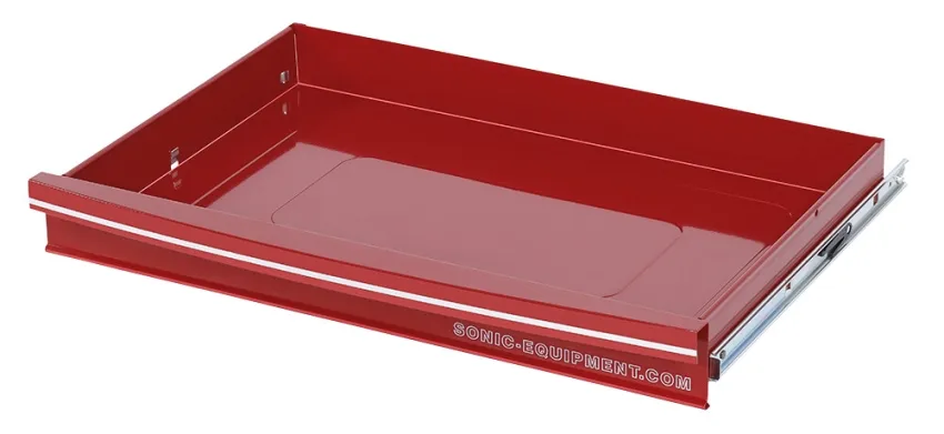 S10 kleine Schublade, rot, L577 x B377 x H60mm – Produktbild