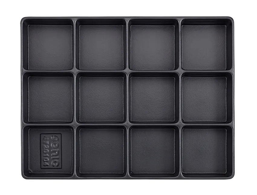 Leere Hartschale zur Aufbewahrung 12 Fächer (290x370x48mm) – Produktbild