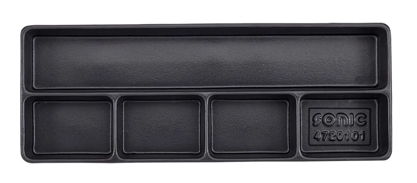 Leere Hartschale zur Aufbewahrung 5 Fächer (145x370x48mm) – Produktbild