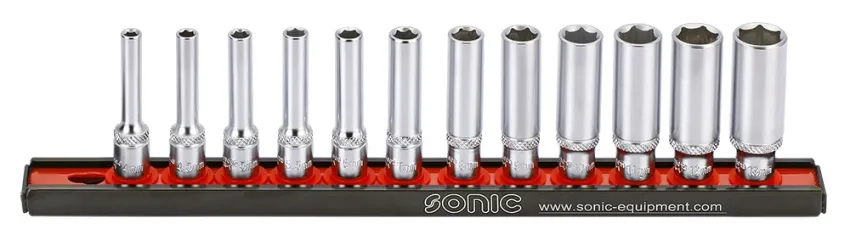Stecknusssatz 1/4" lang 6-kant auf Steckleiste 12-tlg. – v2 20190506