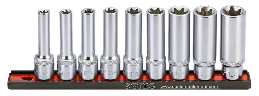 Stecknusssatz 1/2" TX-E auf Steckleiste 9-tlg. – v2 20190506