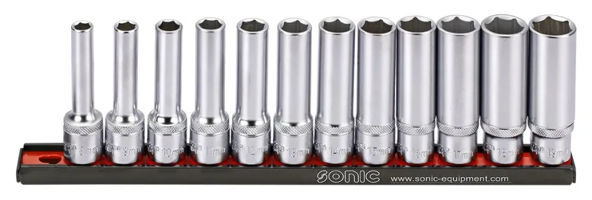 Stecknusssatz 1/2" lang 6-kant auf Steckleiste 12-tlg. – v2 20190506