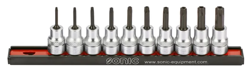Bitsatz 3/8" TX mit Loch auf Steckleiste 10-tlg. – v2 20190506