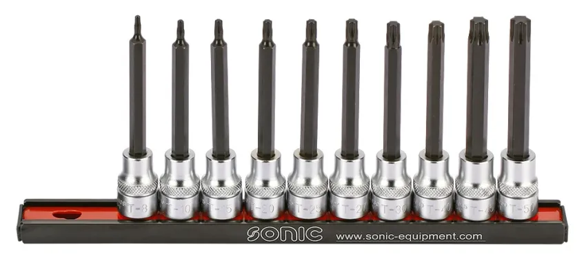 Bitsatz 3/8" TX lang auf Steckleiste 10-tlg. – v2 20190506