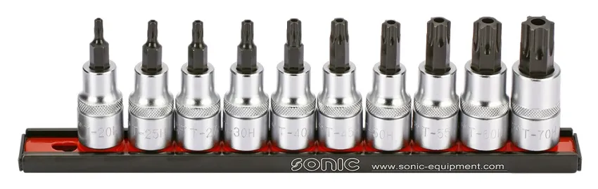 Bitsatz 1/2" TX mit Loch auf Steckleiste 10-tlg. – v2 20190506