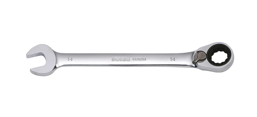 Ring-Gabelschlüssel mit Ratsche gekröpft 12-kant 13mm – Produktbild